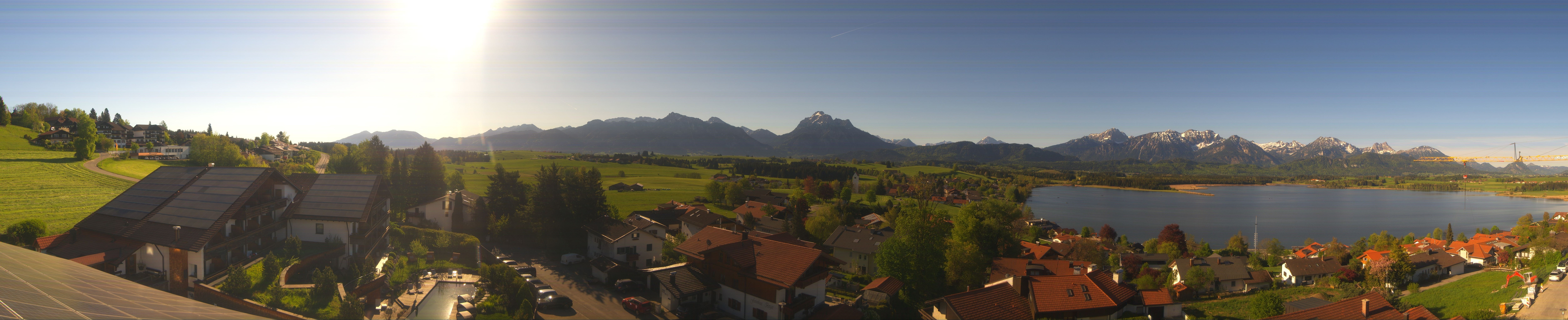 Archiv Foto Webcam Hopfensee - Blick Richtung Schloss Neuschwanstein