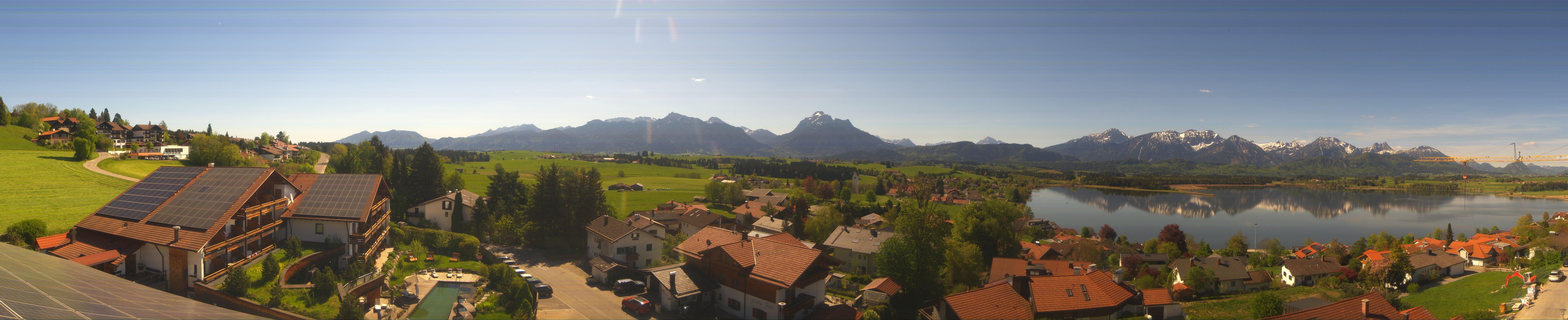 Archiv Foto Webcam Hopfensee - Blick Richtung Schloss Neuschwanstein