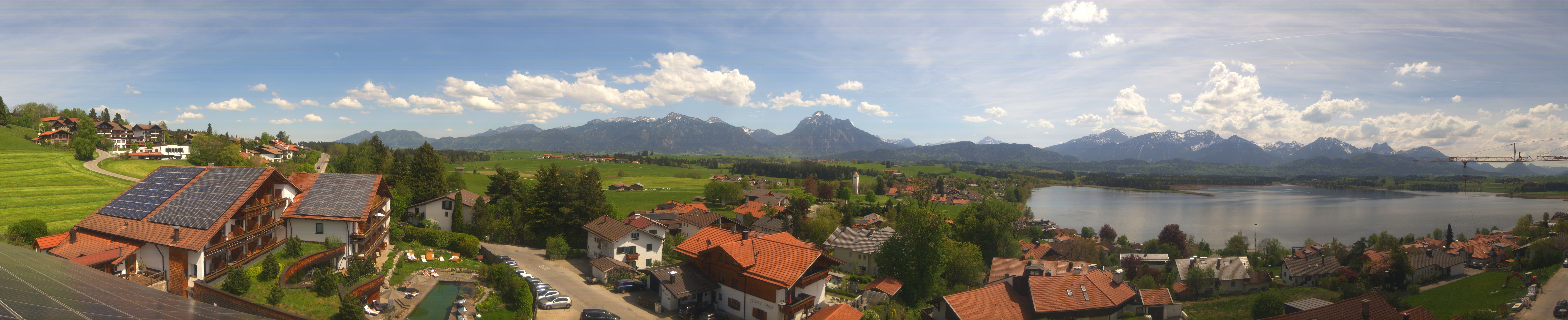 Archiv Foto Webcam Hopfensee - Blick Richtung Schloss Neuschwanstein