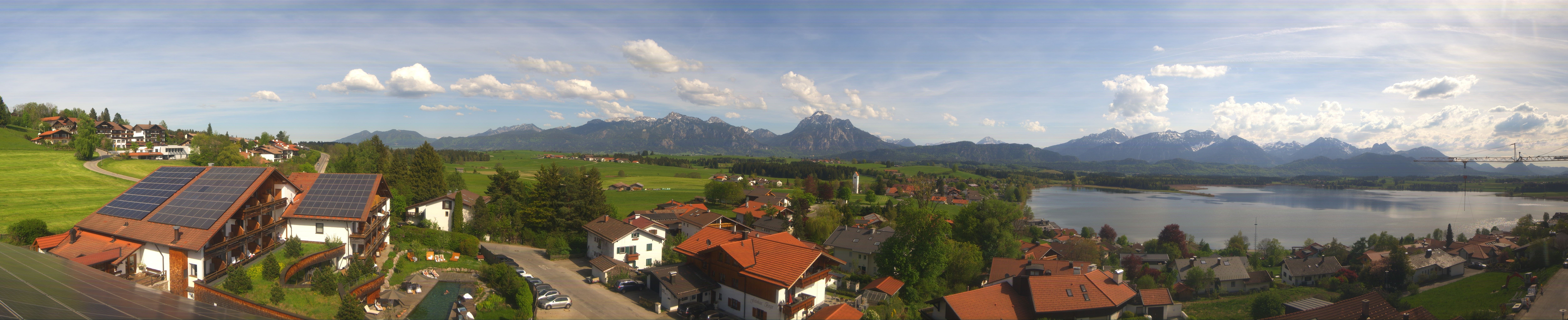 Archiv Foto Webcam Hopfensee - Blick Richtung Schloss Neuschwanstein