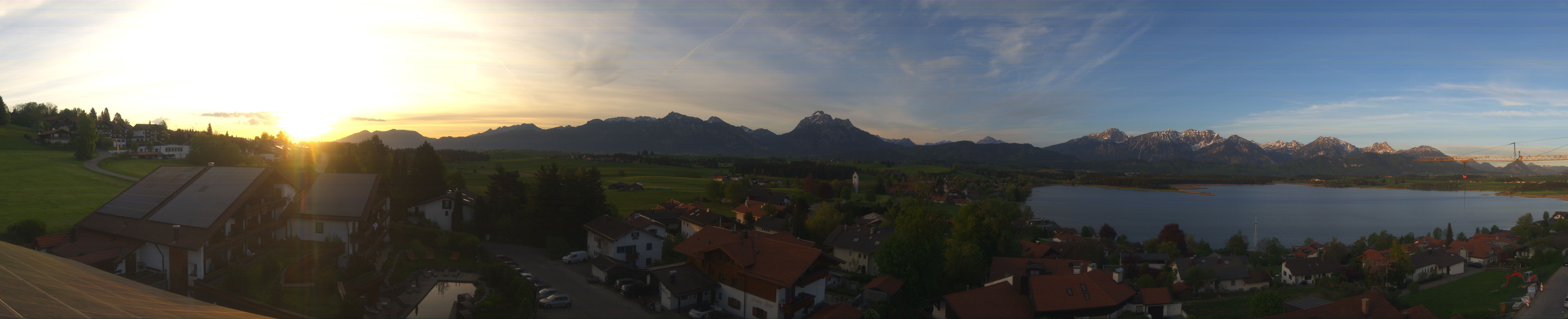 Archiv Foto Webcam Hopfensee - Blick Richtung Schloss Neuschwanstein