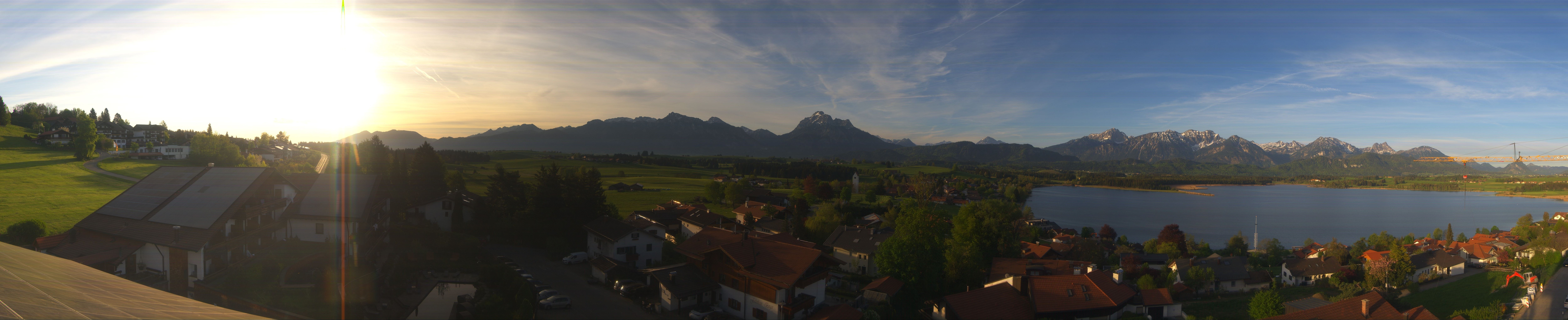 Archiv Foto Webcam Hopfensee - Blick Richtung Schloss Neuschwanstein
