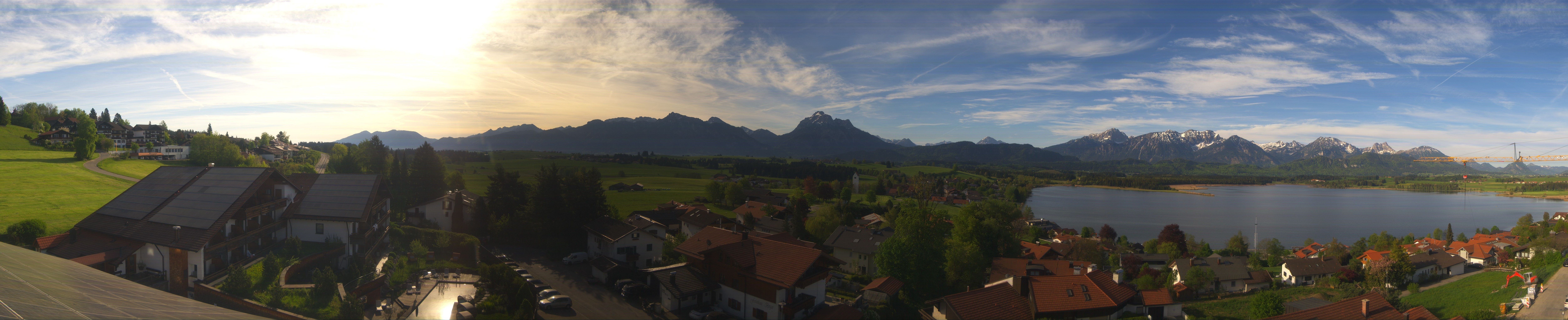 Archiv Foto Webcam Hopfensee - Blick Richtung Schloss Neuschwanstein