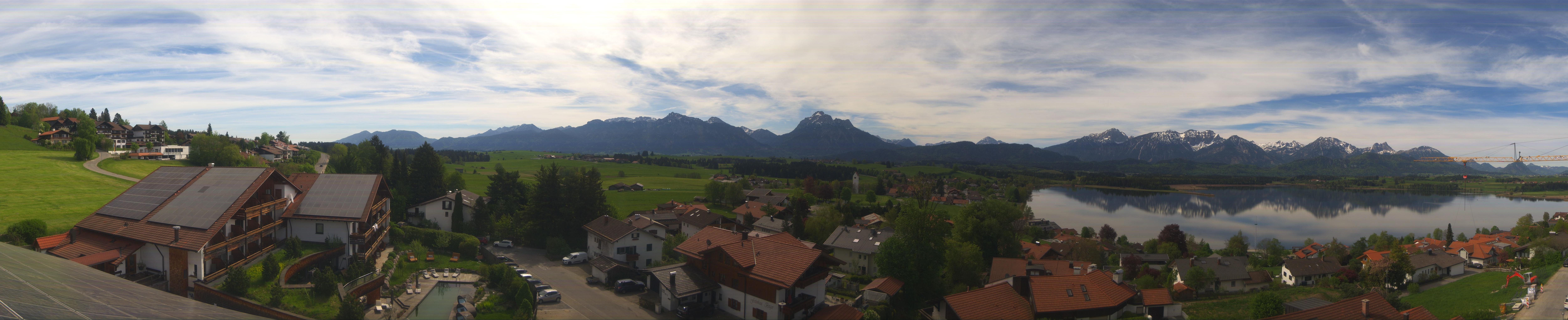 Archiv Foto Webcam Hopfensee - Blick Richtung Schloss Neuschwanstein