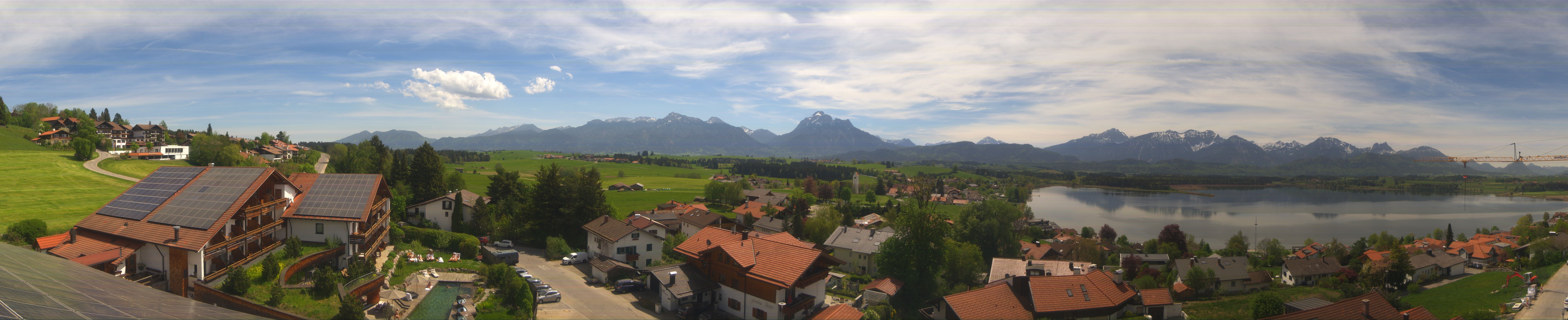 Archiv Foto Webcam Hopfensee - Blick Richtung Schloss Neuschwanstein