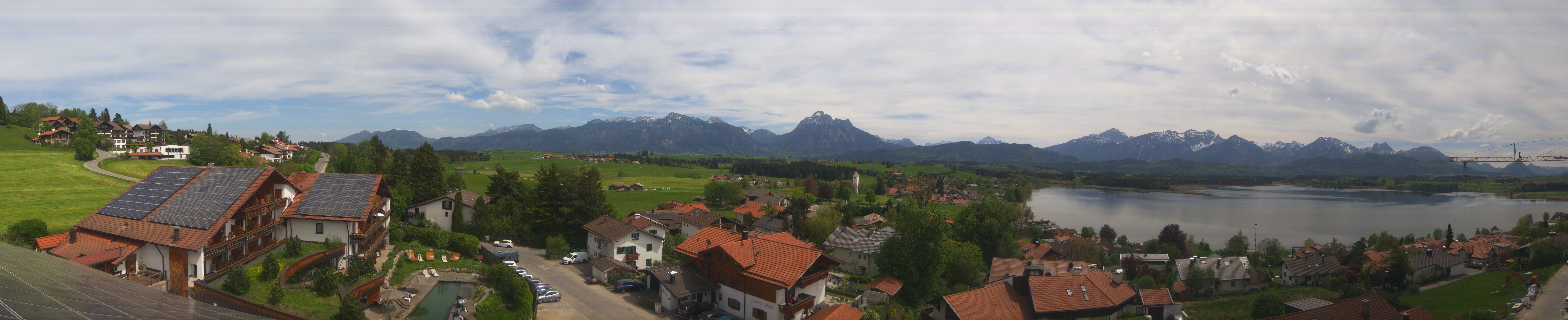 Archived image Webcam Hopfensee - View to Neuschwanstein Castle