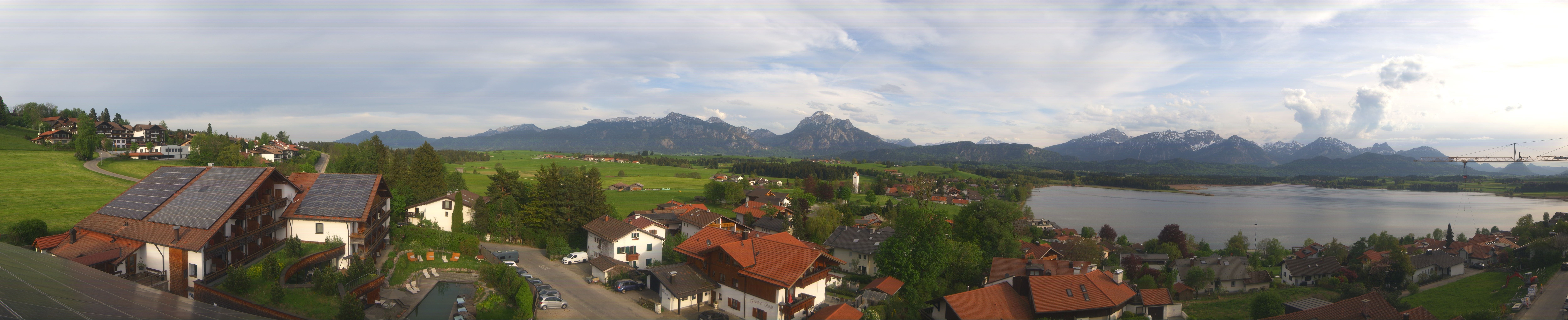 Archiv Foto Webcam Hopfensee - Blick Richtung Schloss Neuschwanstein