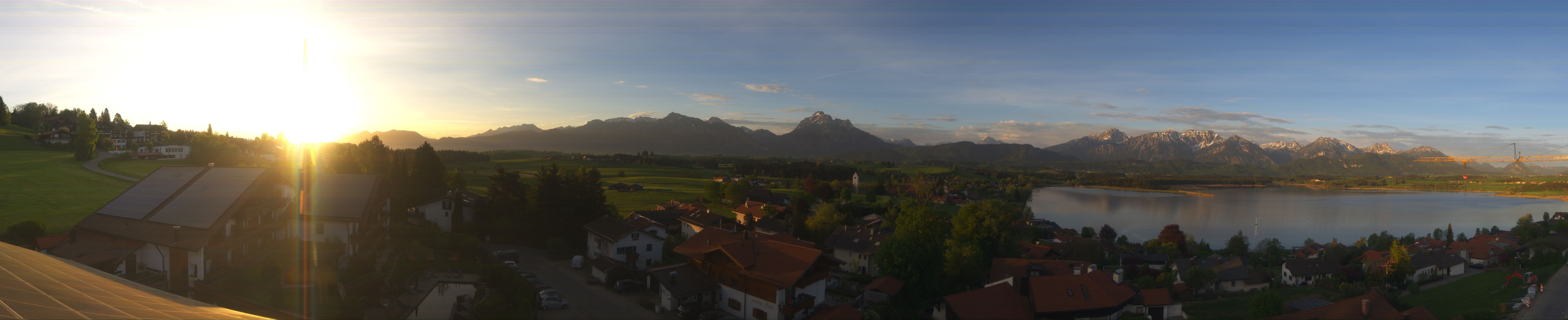 Archiv Foto Webcam Hopfensee - Blick Richtung Schloss Neuschwanstein