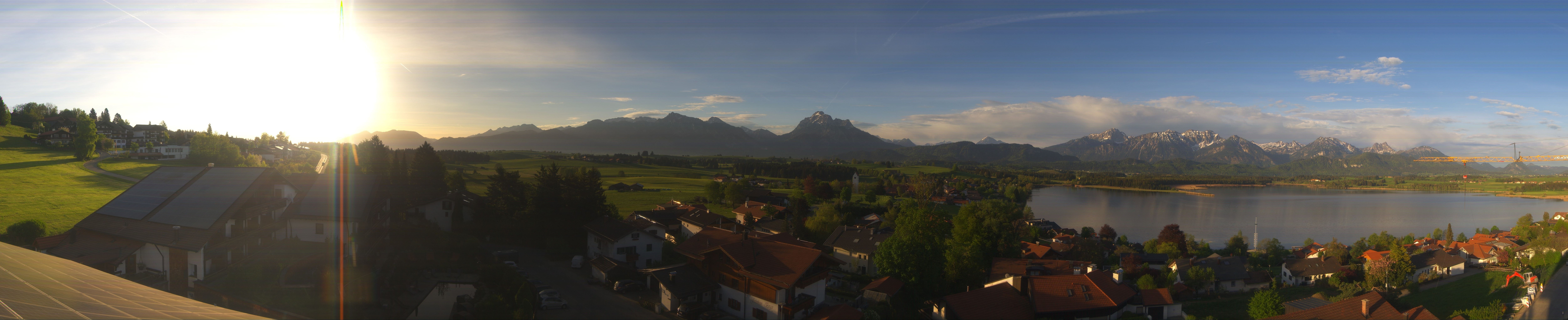 Archiv Foto Webcam Hopfensee - Blick Richtung Schloss Neuschwanstein