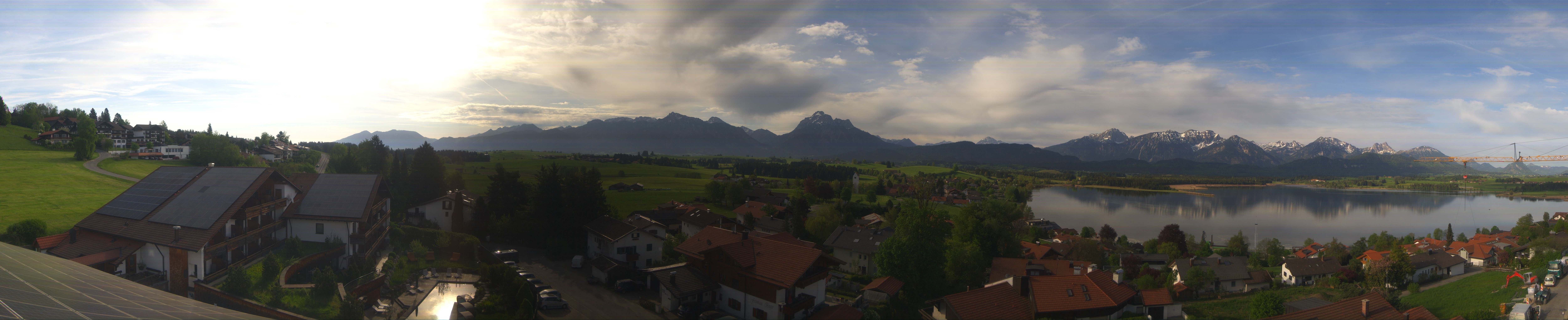 Archiv Foto Webcam Hopfensee - Blick Richtung Schloss Neuschwanstein
