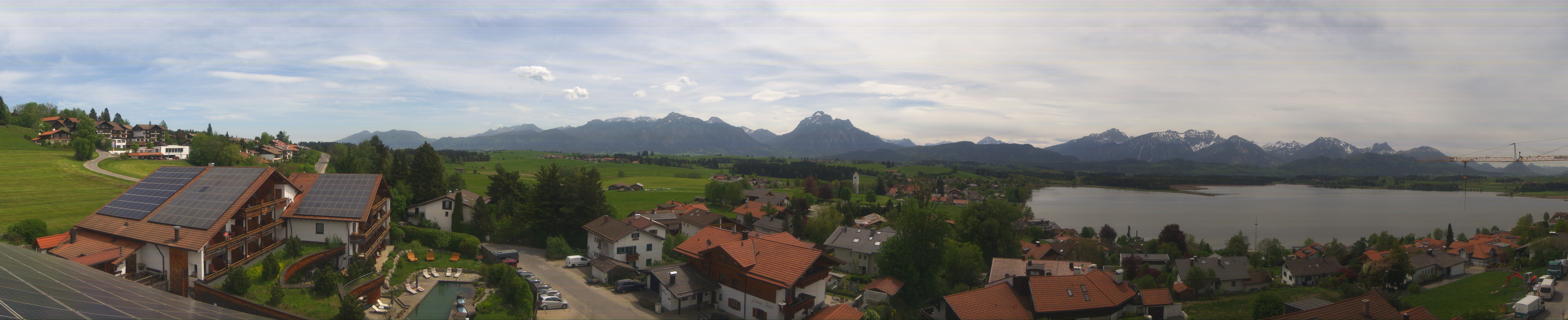 Archiv Foto Webcam Hopfensee - Blick Richtung Schloss Neuschwanstein