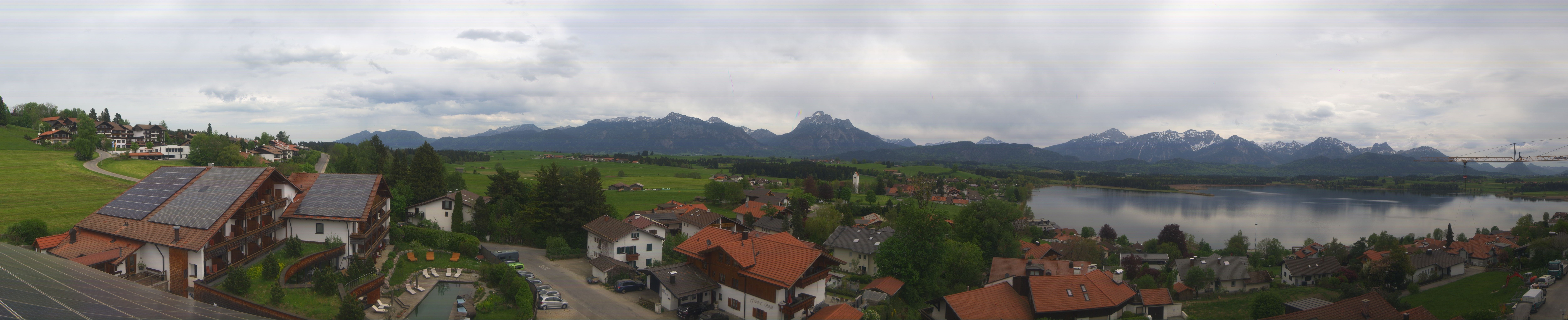 Archiv Foto Webcam Hopfensee - Blick Richtung Schloss Neuschwanstein