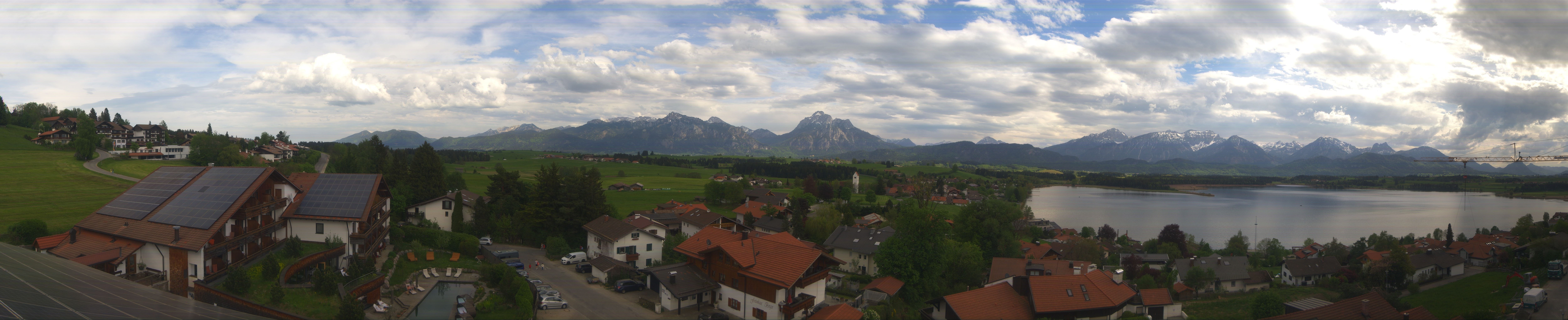 Archiv Foto Webcam Hopfensee - Blick Richtung Schloss Neuschwanstein