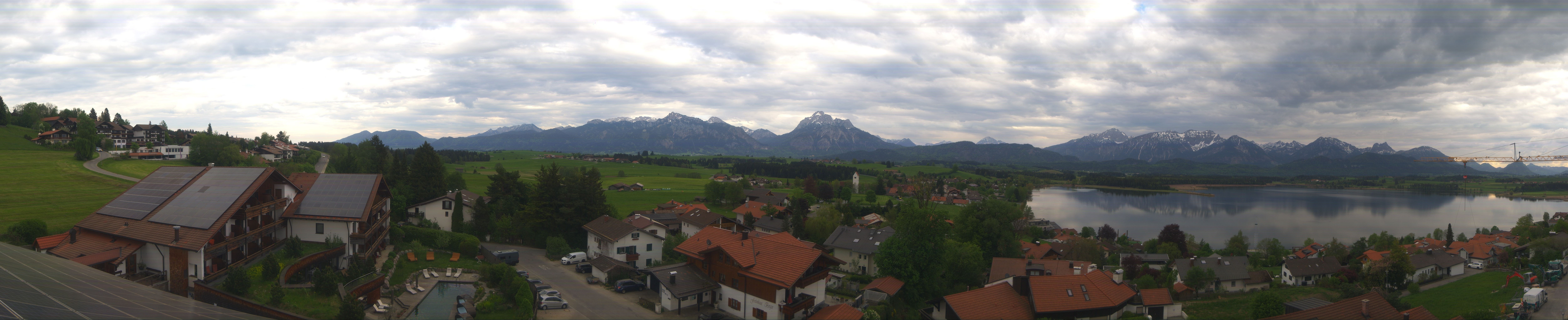 Archiv Foto Webcam Hopfensee - Blick Richtung Schloss Neuschwanstein