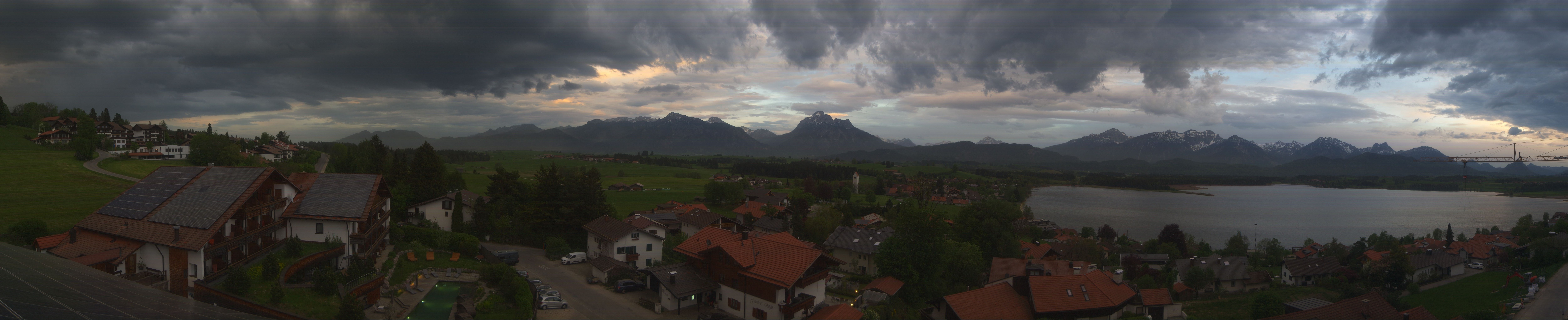 Archived image Webcam Hopfensee - View to Neuschwanstein Castle
