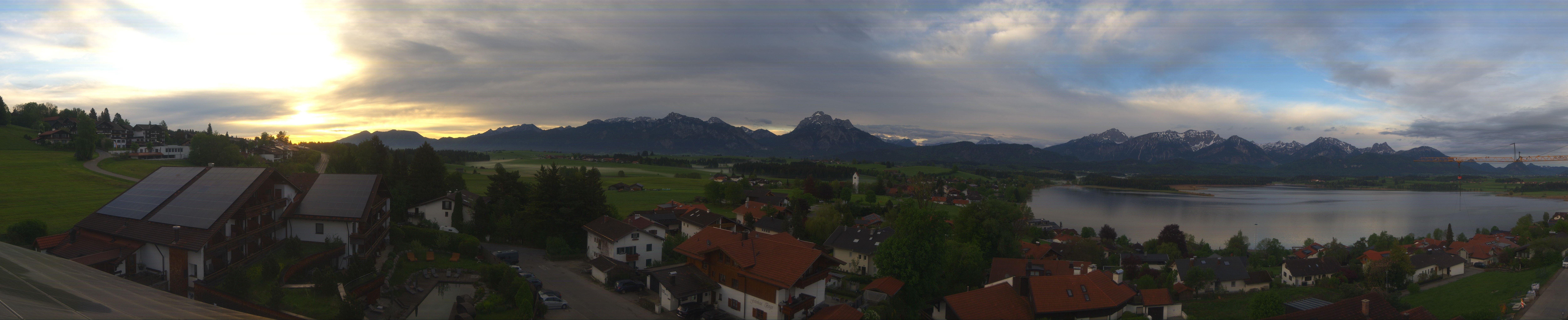 Archiv Foto Webcam Hopfensee - Blick Richtung Schloss Neuschwanstein