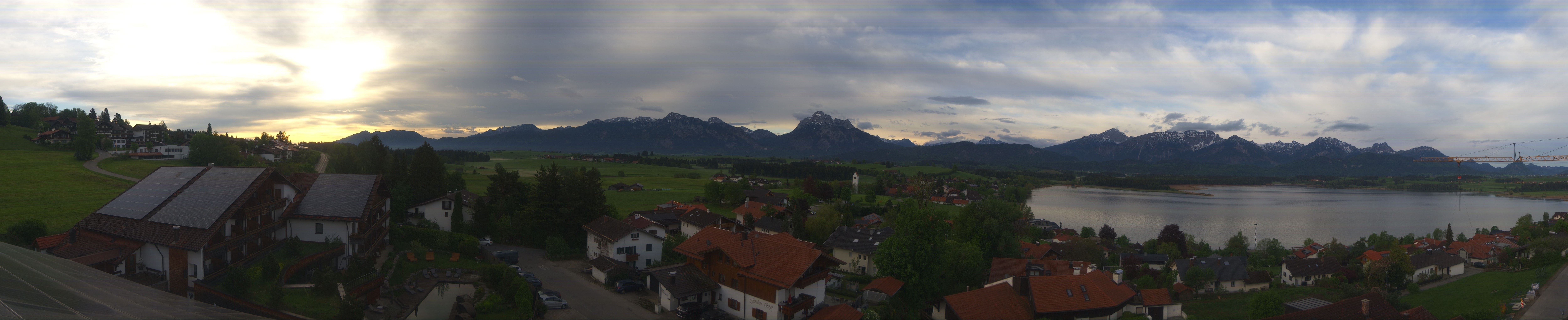 Archiv Foto Webcam Hopfensee - Blick Richtung Schloss Neuschwanstein