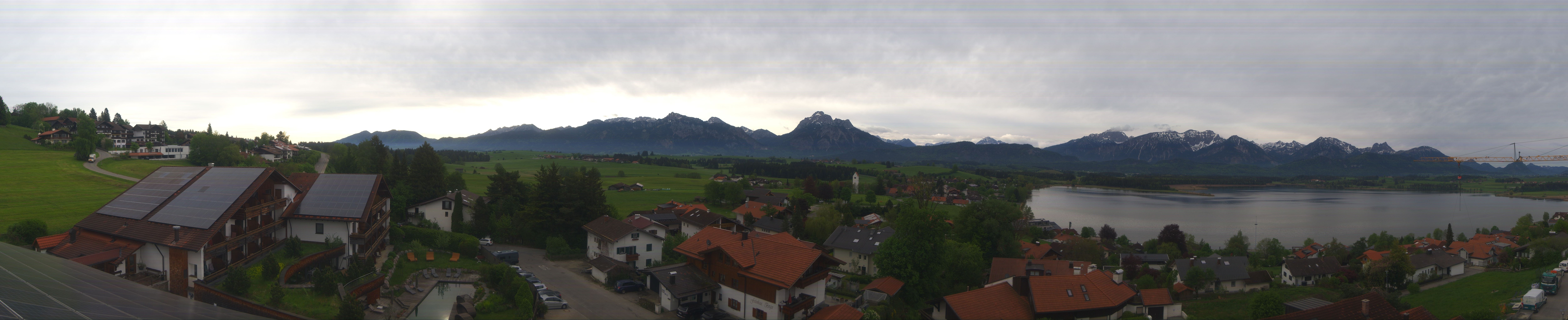 Archiv Foto Webcam Hopfensee - Blick Richtung Schloss Neuschwanstein