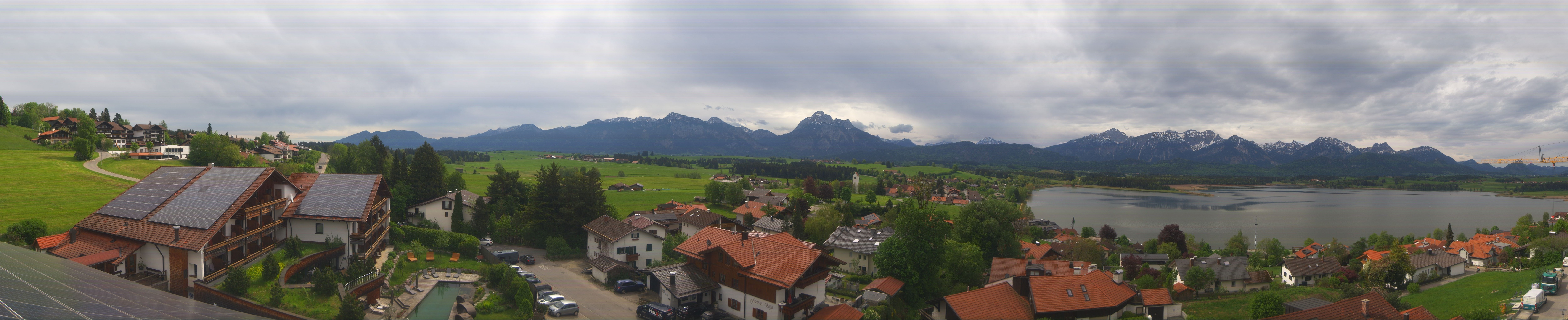 Archiv Foto Webcam Hopfensee - Blick Richtung Schloss Neuschwanstein