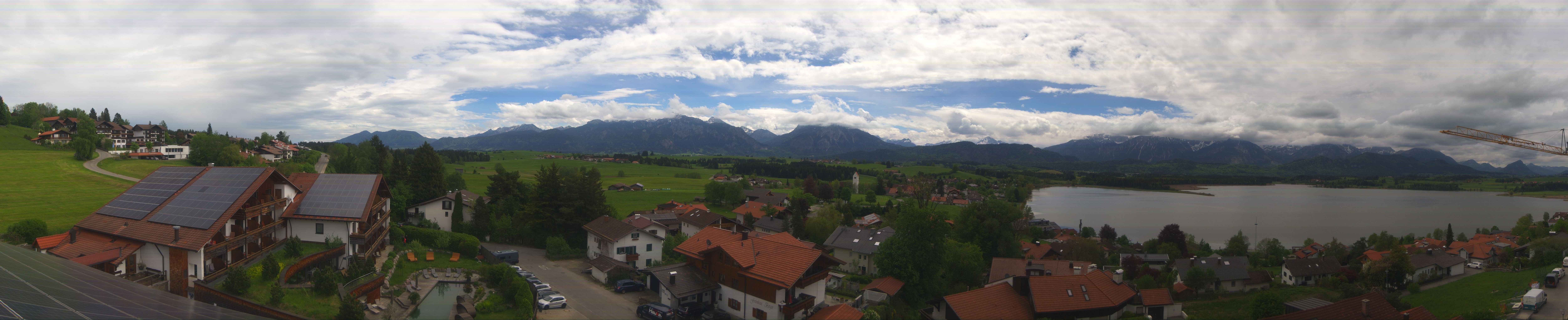 Archiv Foto Webcam Hopfensee - Blick Richtung Schloss Neuschwanstein