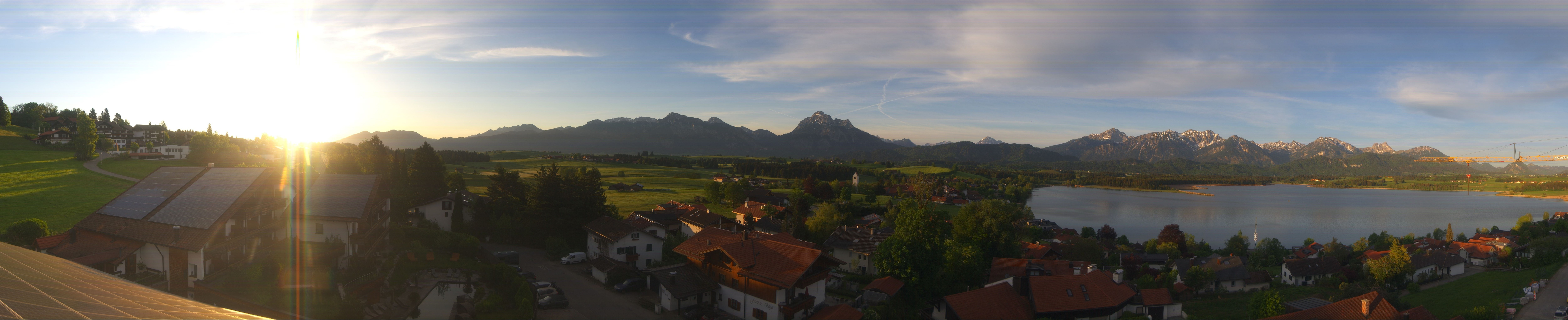 Archiv Foto Webcam Hopfensee - Blick Richtung Schloss Neuschwanstein