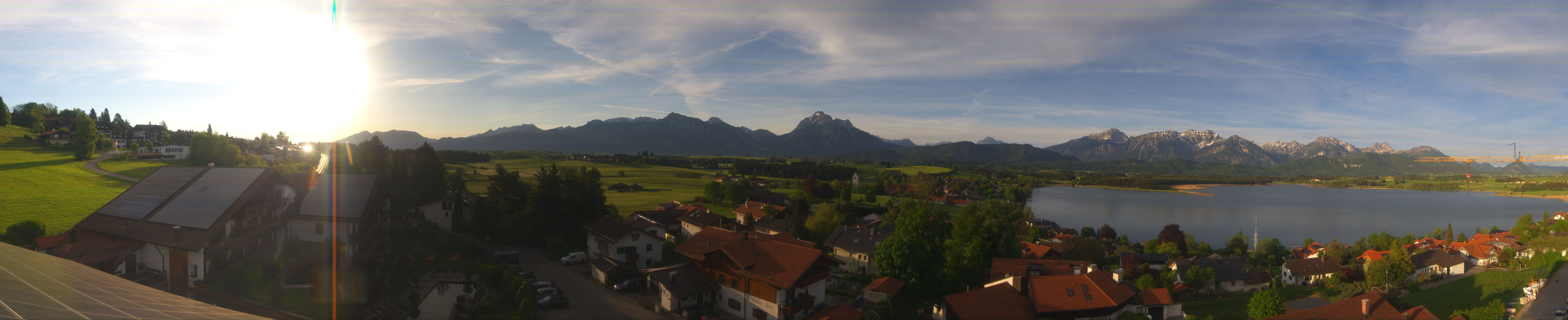 Archiv Foto Webcam Hopfensee - Blick Richtung Schloss Neuschwanstein