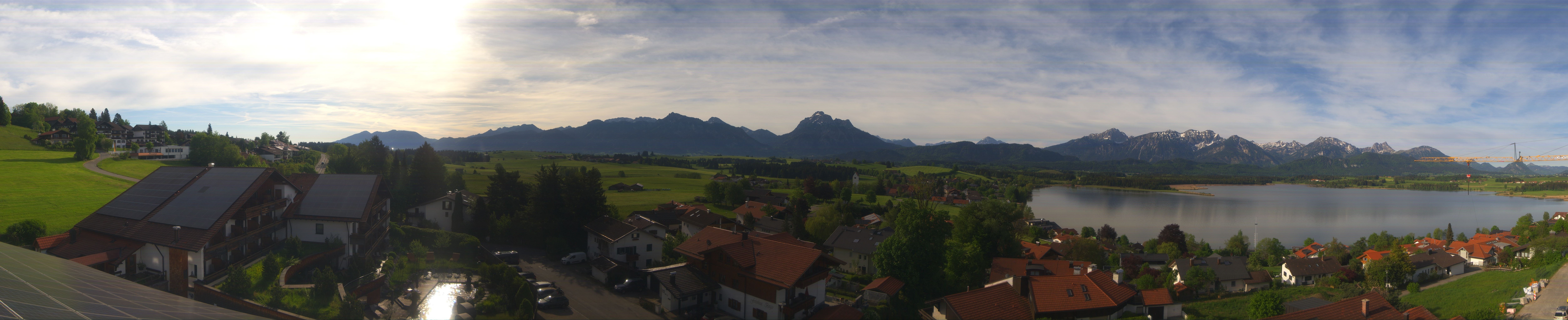 Archiv Foto Webcam Hopfensee - Blick Richtung Schloss Neuschwanstein