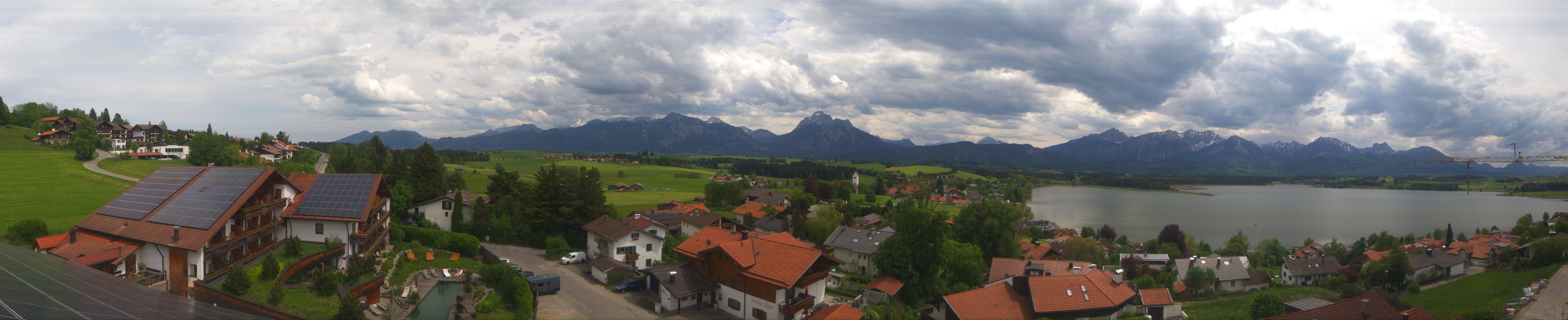 Archiv Foto Webcam Hopfensee - Blick Richtung Schloss Neuschwanstein