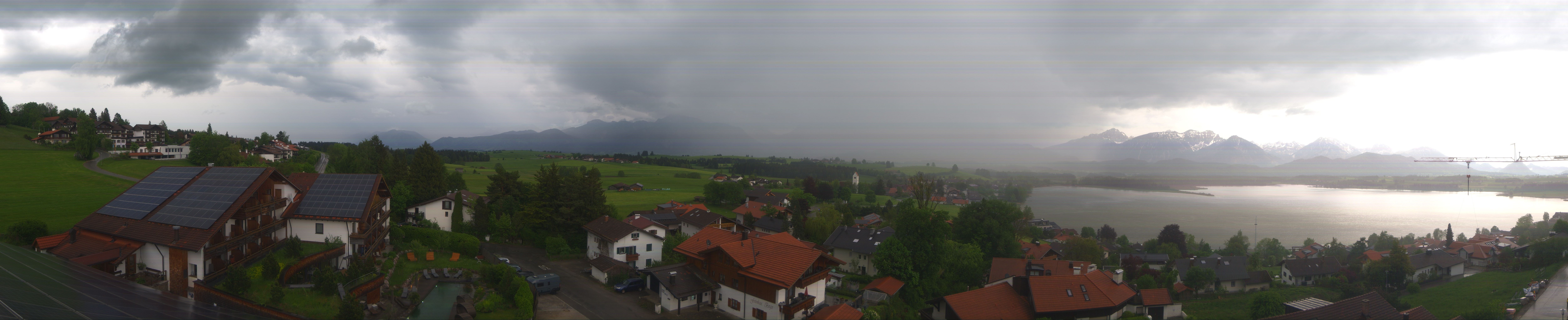 Archived image Webcam Hopfensee - View to Neuschwanstein Castle