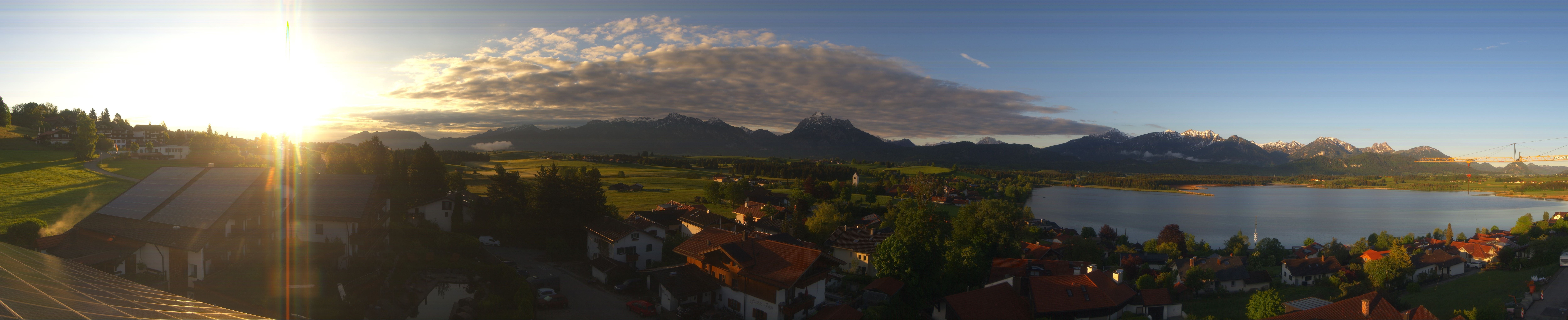 Archiv Foto Webcam Hopfensee - Blick Richtung Schloss Neuschwanstein