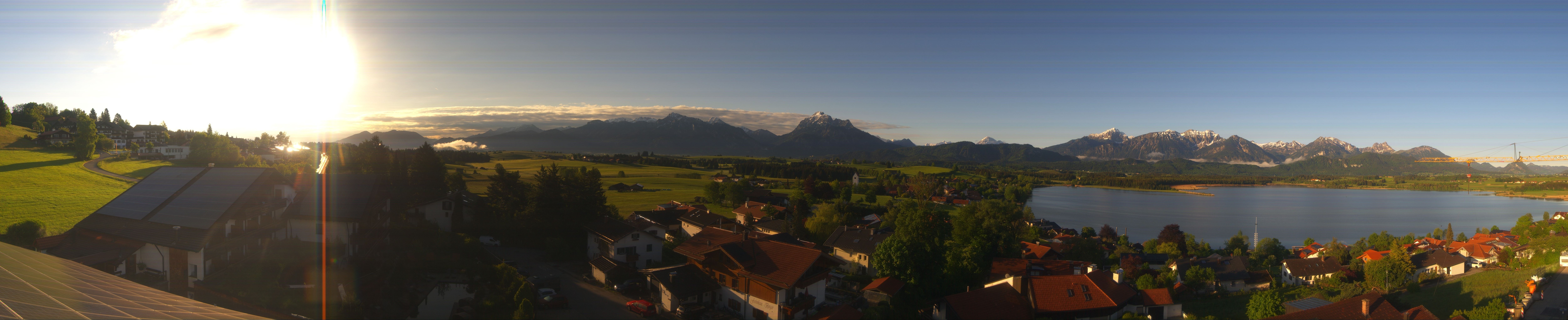Archiv Foto Webcam Hopfensee - Blick Richtung Schloss Neuschwanstein