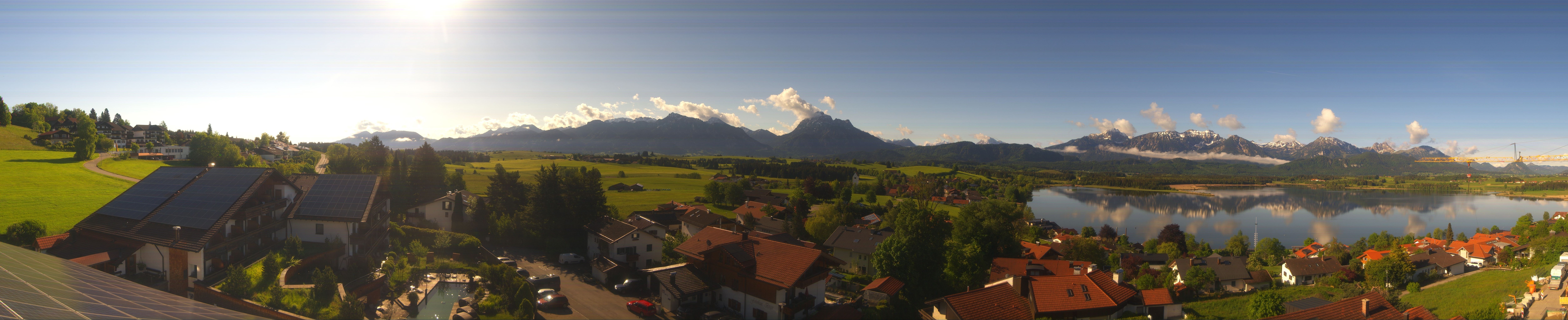 Archiv Foto Webcam Hopfensee - Blick Richtung Schloss Neuschwanstein