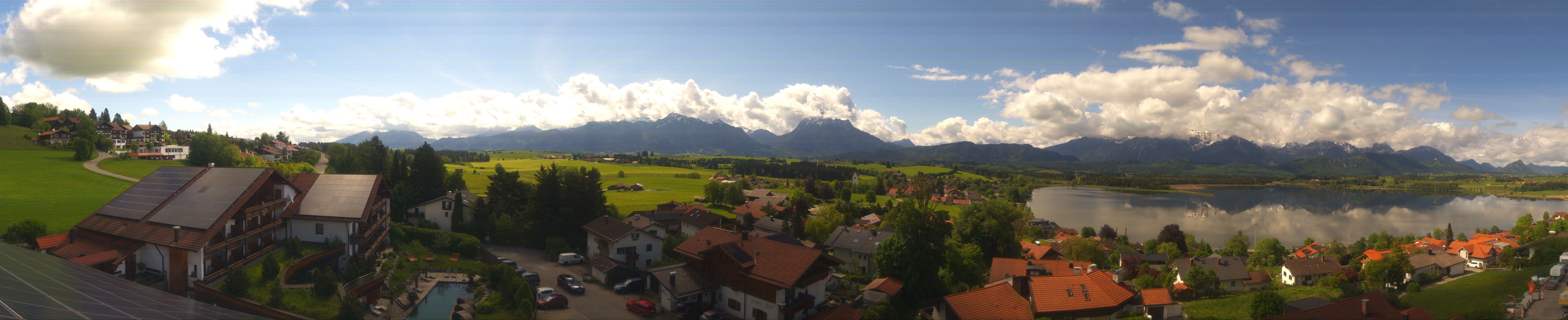 Archiv Foto Webcam Hopfensee - Blick Richtung Schloss Neuschwanstein