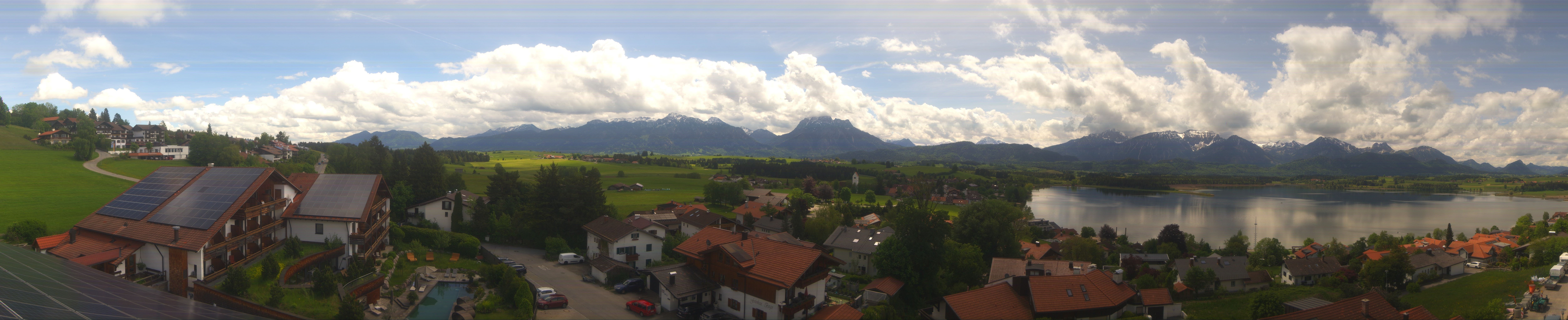 Archiv Foto Webcam Hopfensee - Blick Richtung Schloss Neuschwanstein