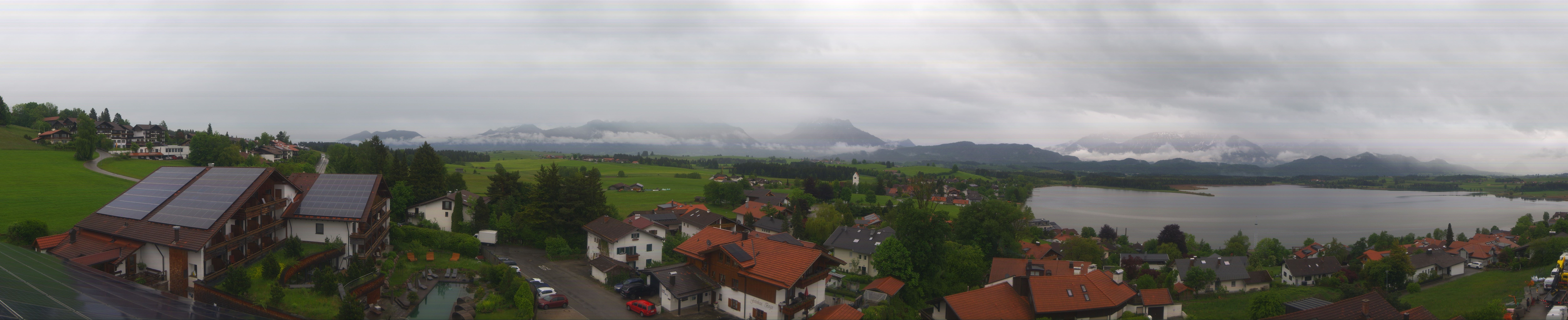 Archiv Foto Webcam Hopfensee - Blick Richtung Schloss Neuschwanstein