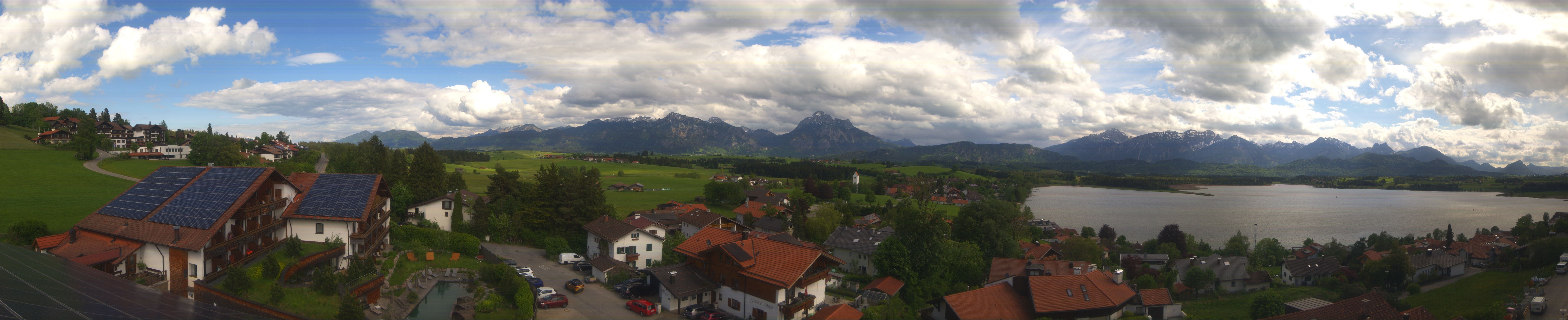 Archiv Foto Webcam Hopfensee - Blick Richtung Schloss Neuschwanstein