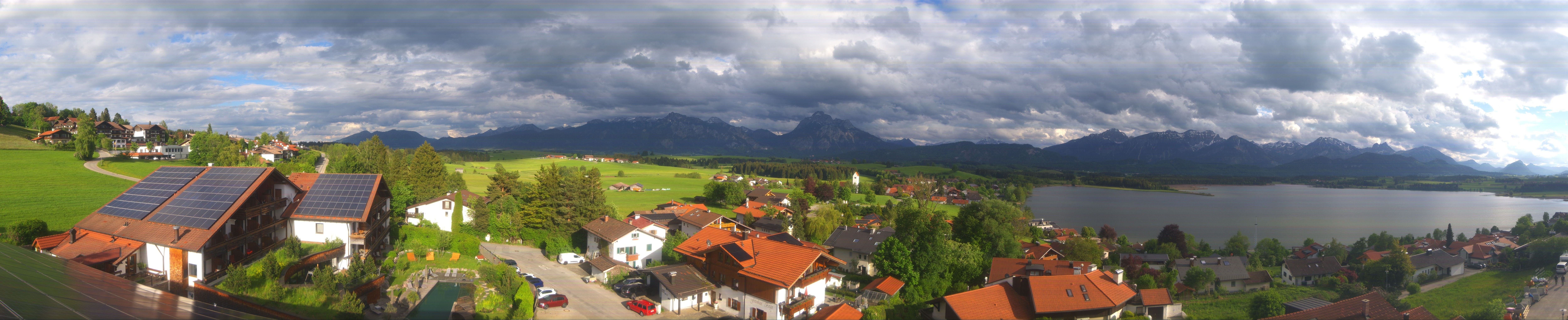 Archiv Foto Webcam Hopfensee - Blick Richtung Schloss Neuschwanstein