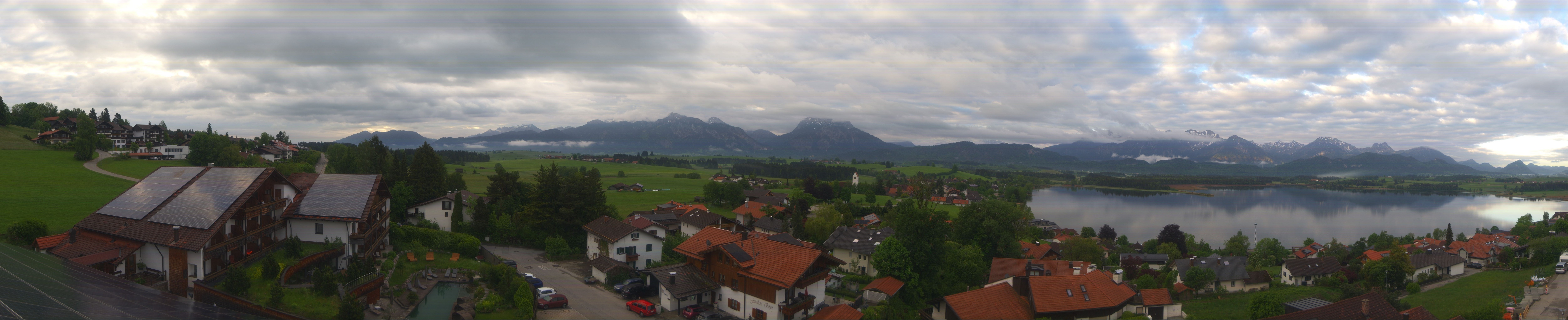 Archiv Foto Webcam Hopfensee - Blick Richtung Schloss Neuschwanstein