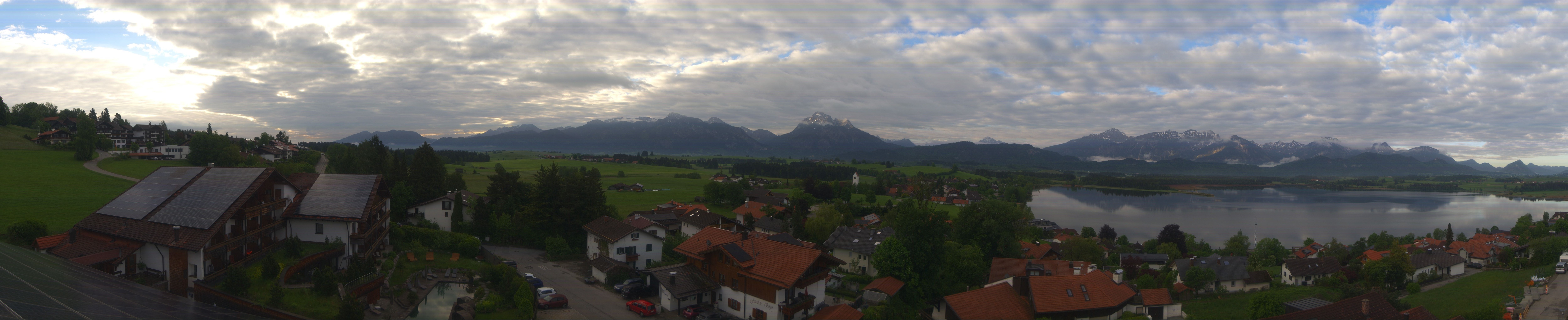 Archiv Foto Webcam Hopfensee - Blick Richtung Schloss Neuschwanstein