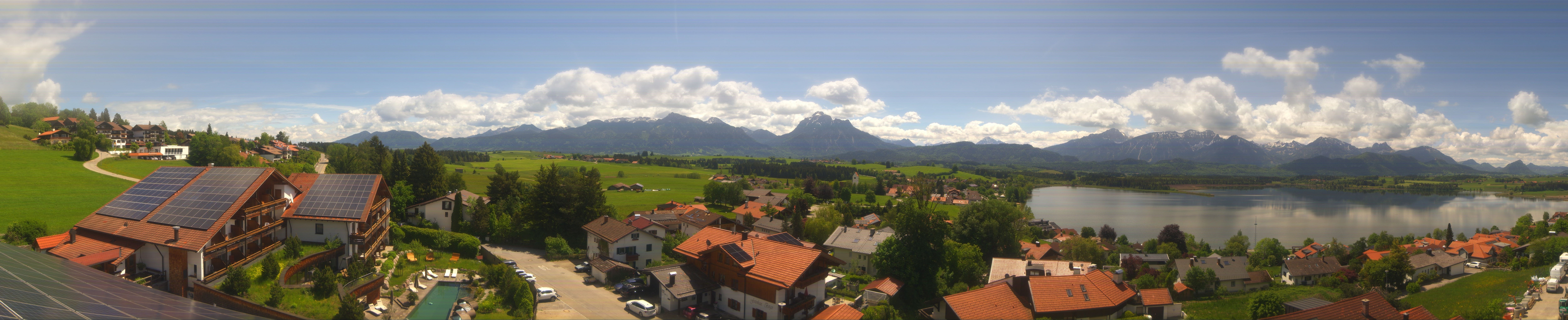 Archiv Foto Webcam Hopfensee - Blick Richtung Schloss Neuschwanstein