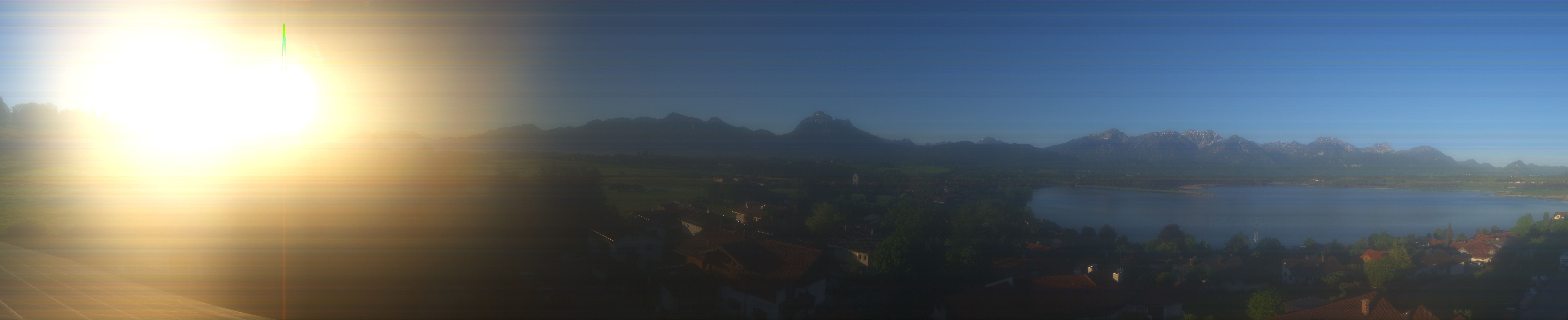 Archiv Foto Webcam Hopfensee - Blick Richtung Schloss Neuschwanstein