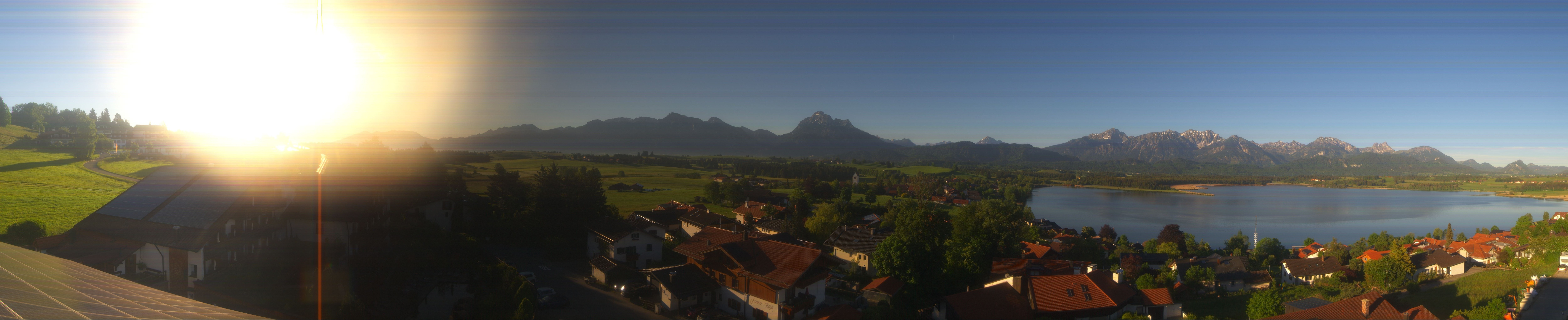 Archiv Foto Webcam Hopfensee - Blick Richtung Schloss Neuschwanstein