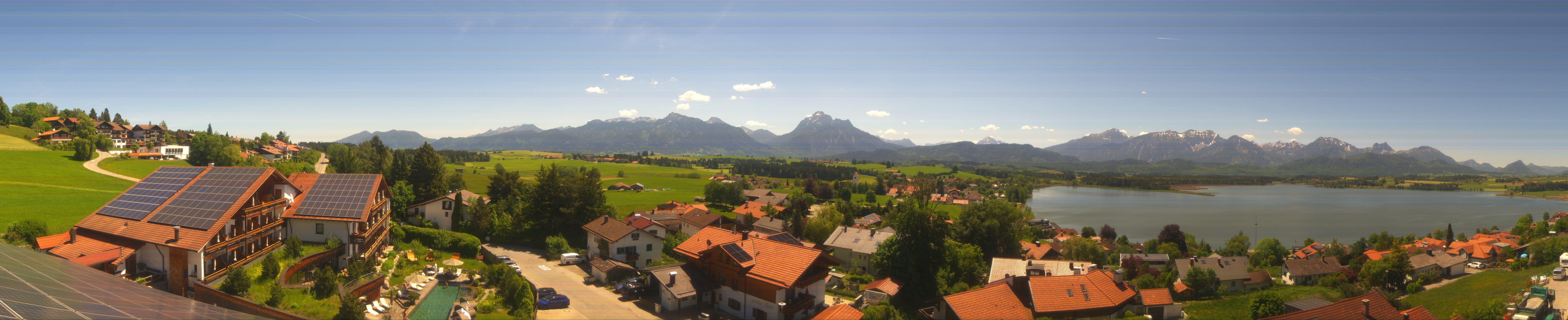 Archiv Foto Webcam Hopfensee - Blick Richtung Schloss Neuschwanstein