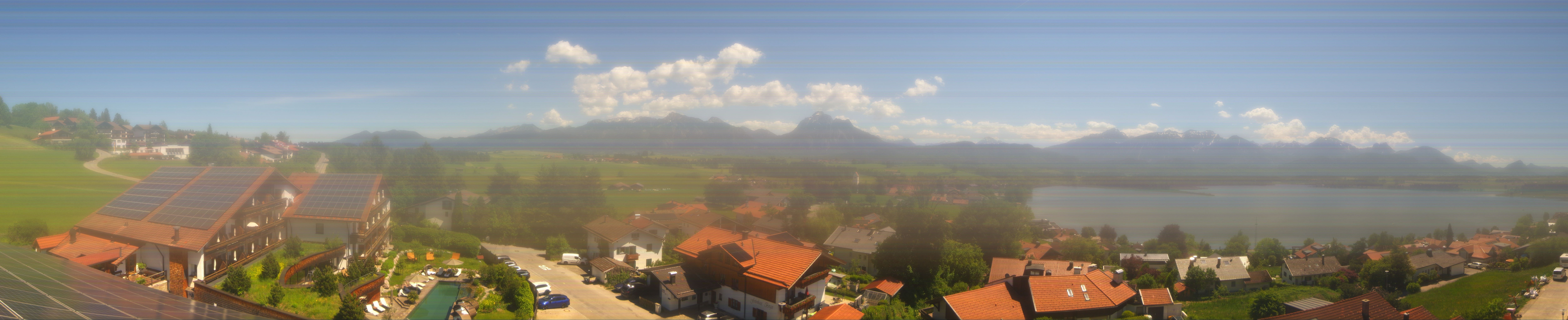 Archiv Foto Webcam Hopfensee - Blick Richtung Schloss Neuschwanstein