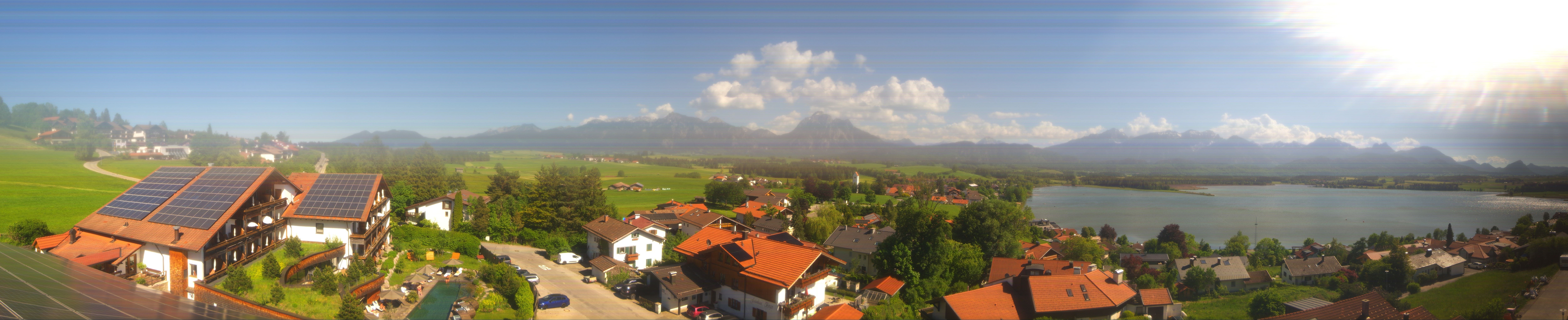 Archiv Foto Webcam Hopfensee - Blick Richtung Schloss Neuschwanstein