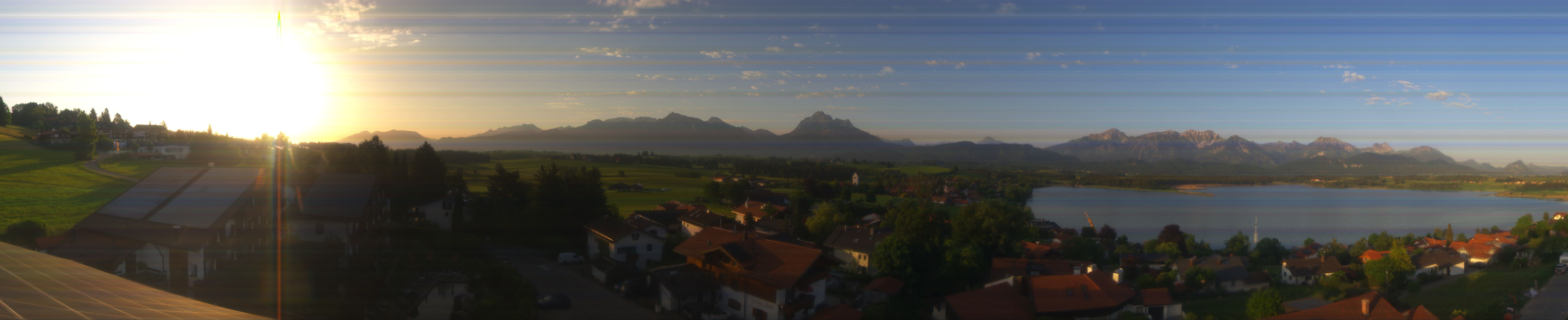 Archiv Foto Webcam Hopfensee - Blick Richtung Schloss Neuschwanstein
