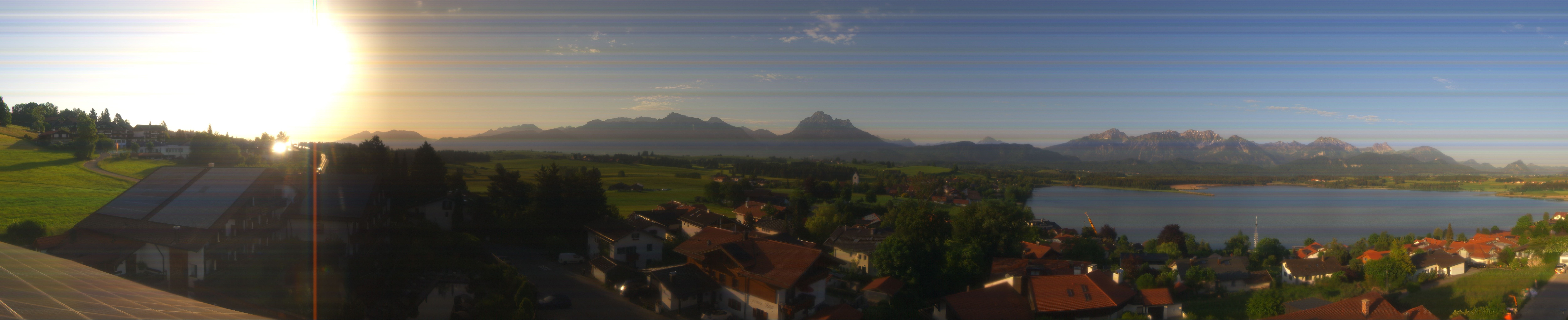 Archiv Foto Webcam Hopfensee - Blick Richtung Schloss Neuschwanstein