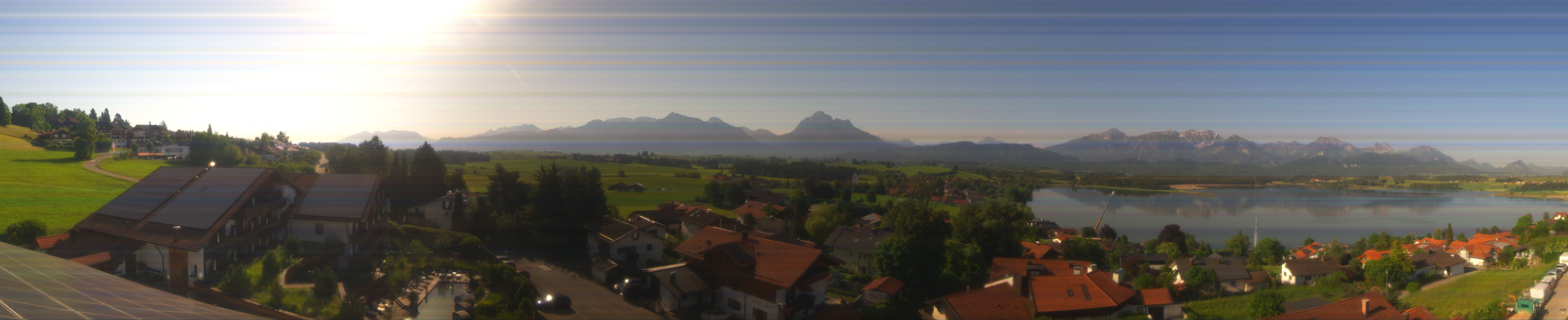 Archiv Foto Webcam Hopfensee - Blick Richtung Schloss Neuschwanstein