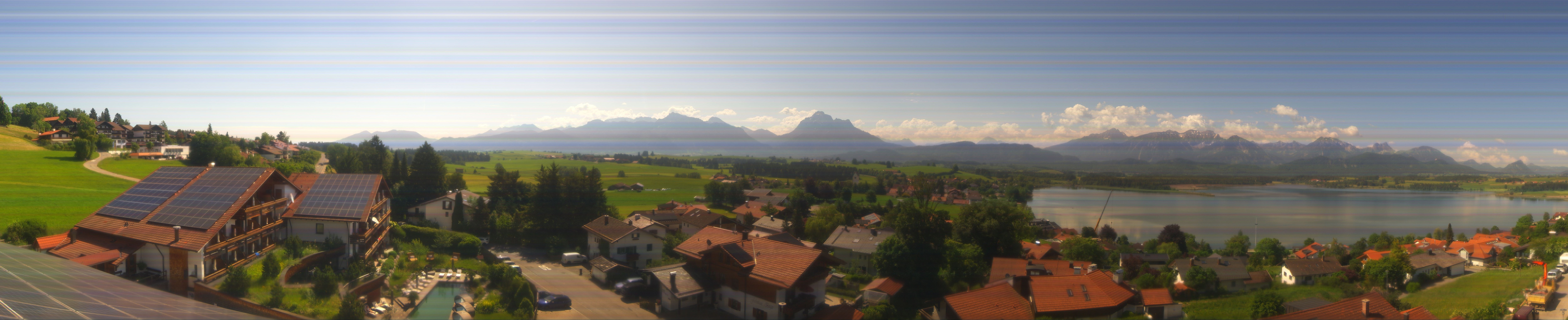 Archiv Foto Webcam Hopfensee - Blick Richtung Schloss Neuschwanstein