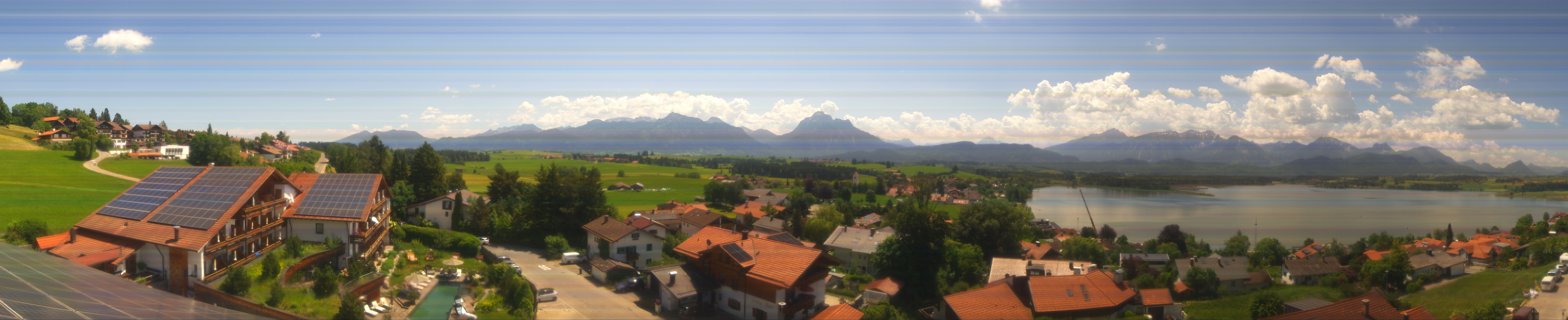 Archiv Foto Webcam Hopfensee - Blick Richtung Schloss Neuschwanstein